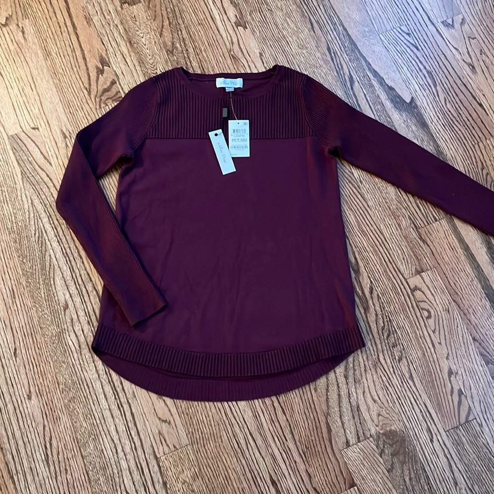 NWT Melissa Paige Boatneck sweater Petite Small